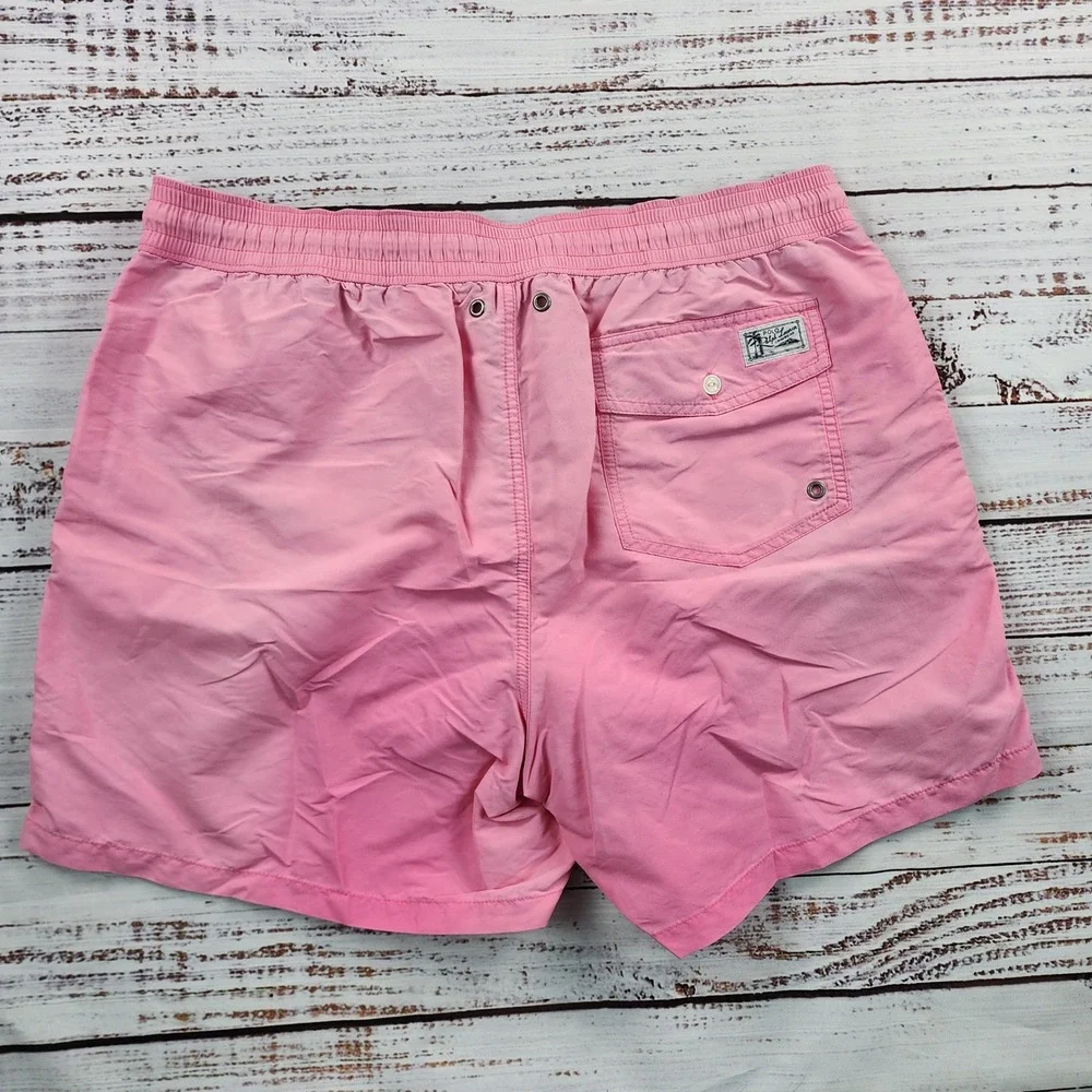 Polo Ralph Lauren Traveler‎ Swim Trunks Pink Mens XL Mesh Liner Board Shorts 6in